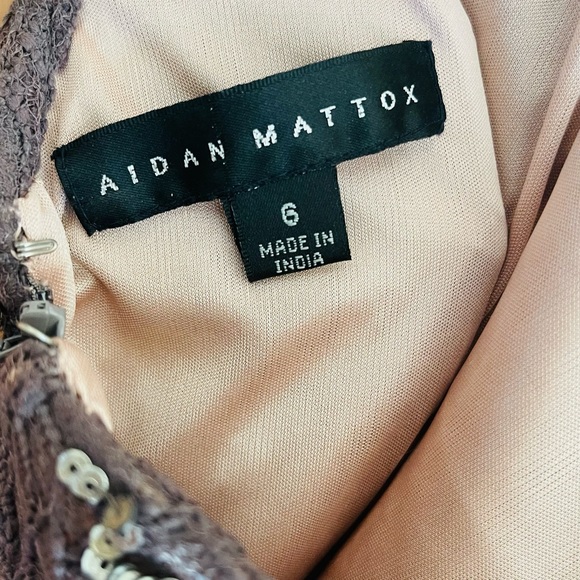 Aidan Mattox Long-Sleeve Sequin Cocktail Dress 6 - Picture 5 of 12